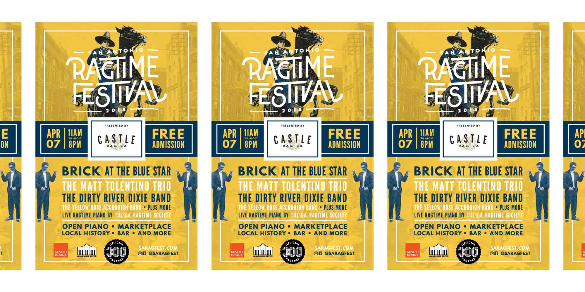 2018 San Antonio Ragtime Festival poster