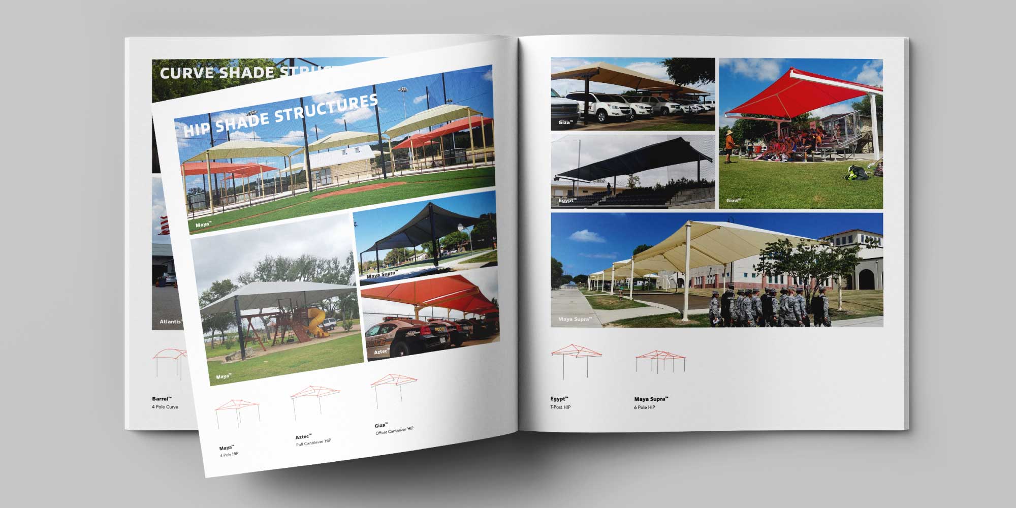 Tensoshade brochure spread